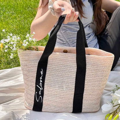 Personalized Woven Tote Bag