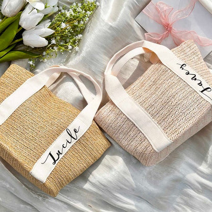 Personalized Woven Tote Bag