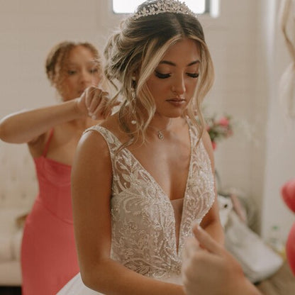 Pearl & Crystal Wedding Tiara/Bridal Headpiece