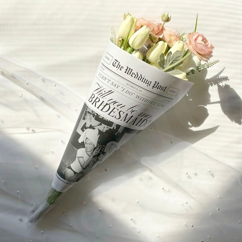 Bridesmaid Proposal Newspaper Flower Bouquet