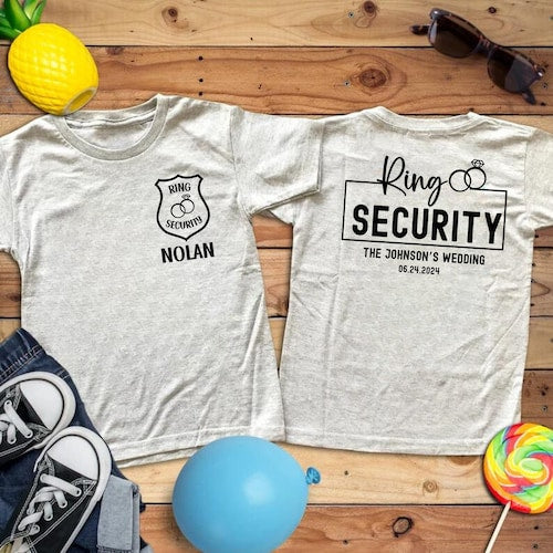 Personalized Ring Security T-Shirt for Ring Bearer