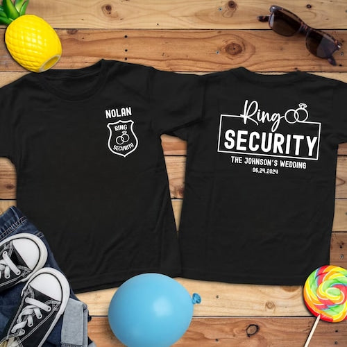 Personalized Ring Security T-Shirt for Ring Bearer