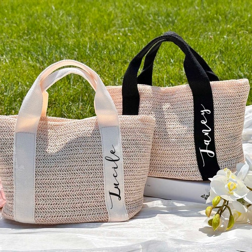 Personalized Woven Tote Bag