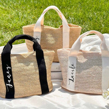 Personalized Woven Tote Bag