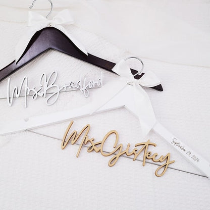 Wedding Hanger Engraved with Date