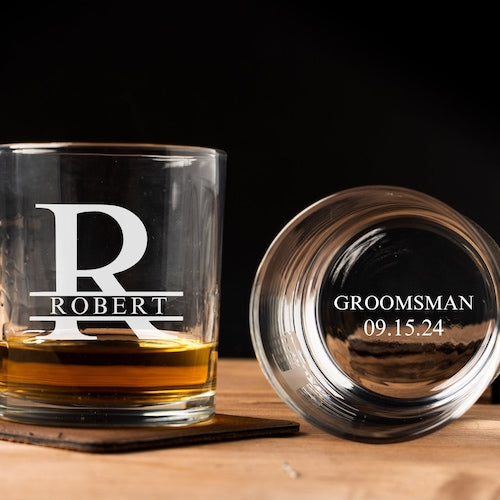 Custom Groomsmen Whiskey Glasses