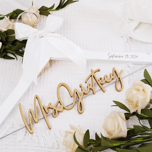 Wedding Hanger Engraved with Date