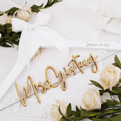 Wedding Hanger Engraved with Date