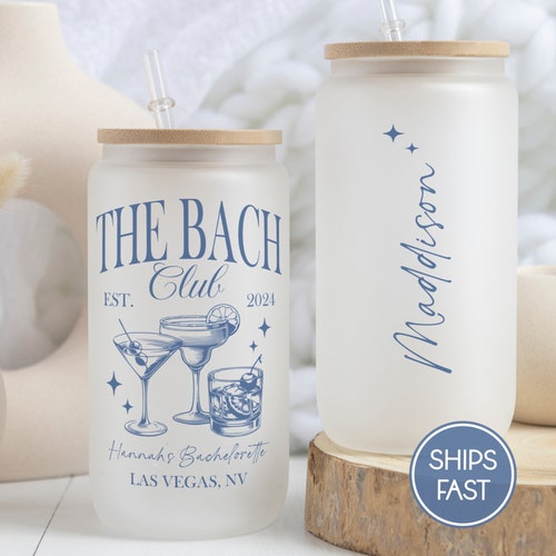 Personalized Frosted Glass Tumbler with Bamboo Lid