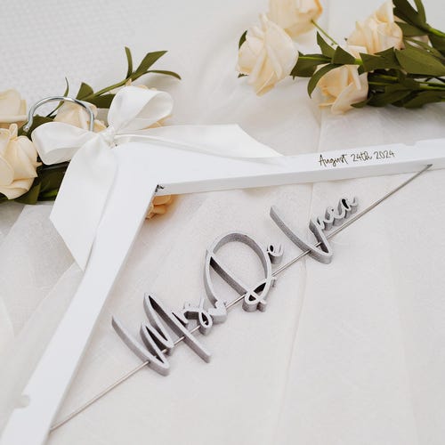 Wedding Hanger Engraved with Date