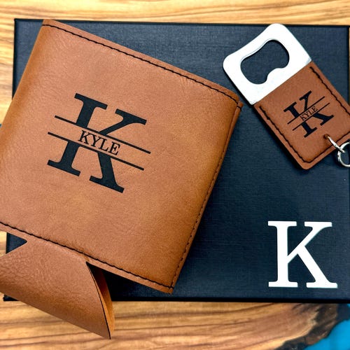 Personalized Vegan Leather Can Cooler (Koozie)