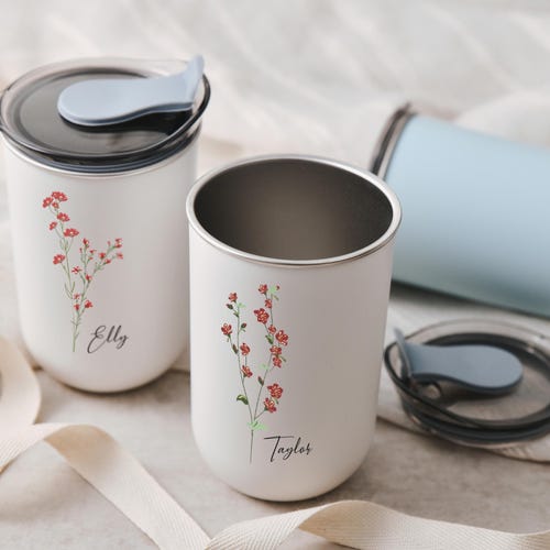 Custom Floral Wine Tumbler