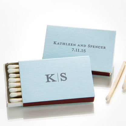 Personalized Monogram Matchbox Wedding Favors