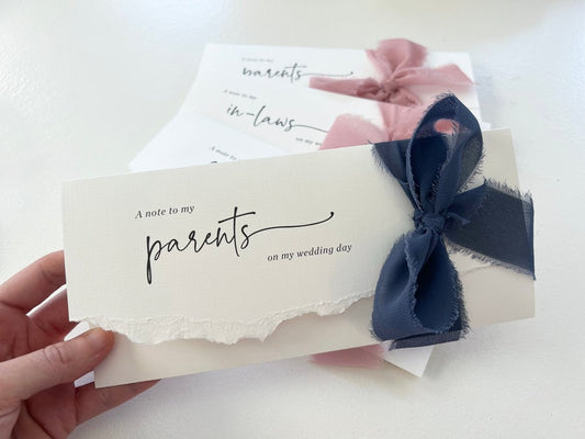 Heartfelt Wedding Day Letter to Parents or In-Laws